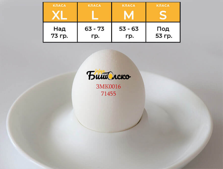 Производ јајца - Класификација